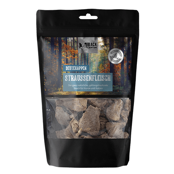 Black Canyon "Beutehappen" Struisvogel 50g Black Canyon "Beutehappen" Struisvogel 50g