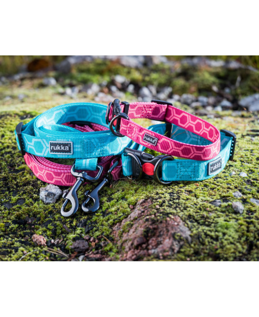 Rukka Pets Twist halsband Turquoise