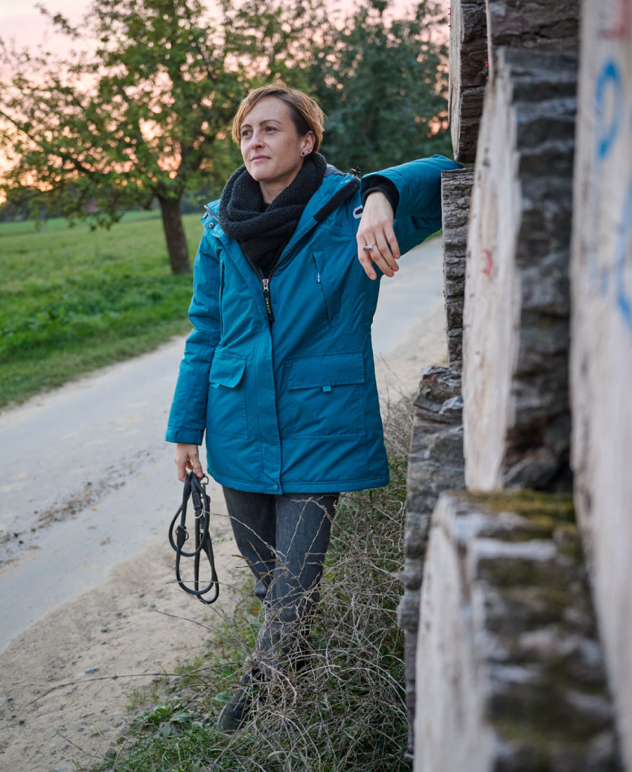 Owney Dames Winterparka Albany Marine-Grey S